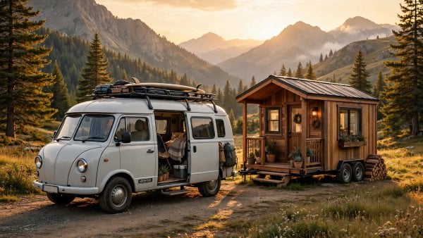 camper van vs tiny house full time living