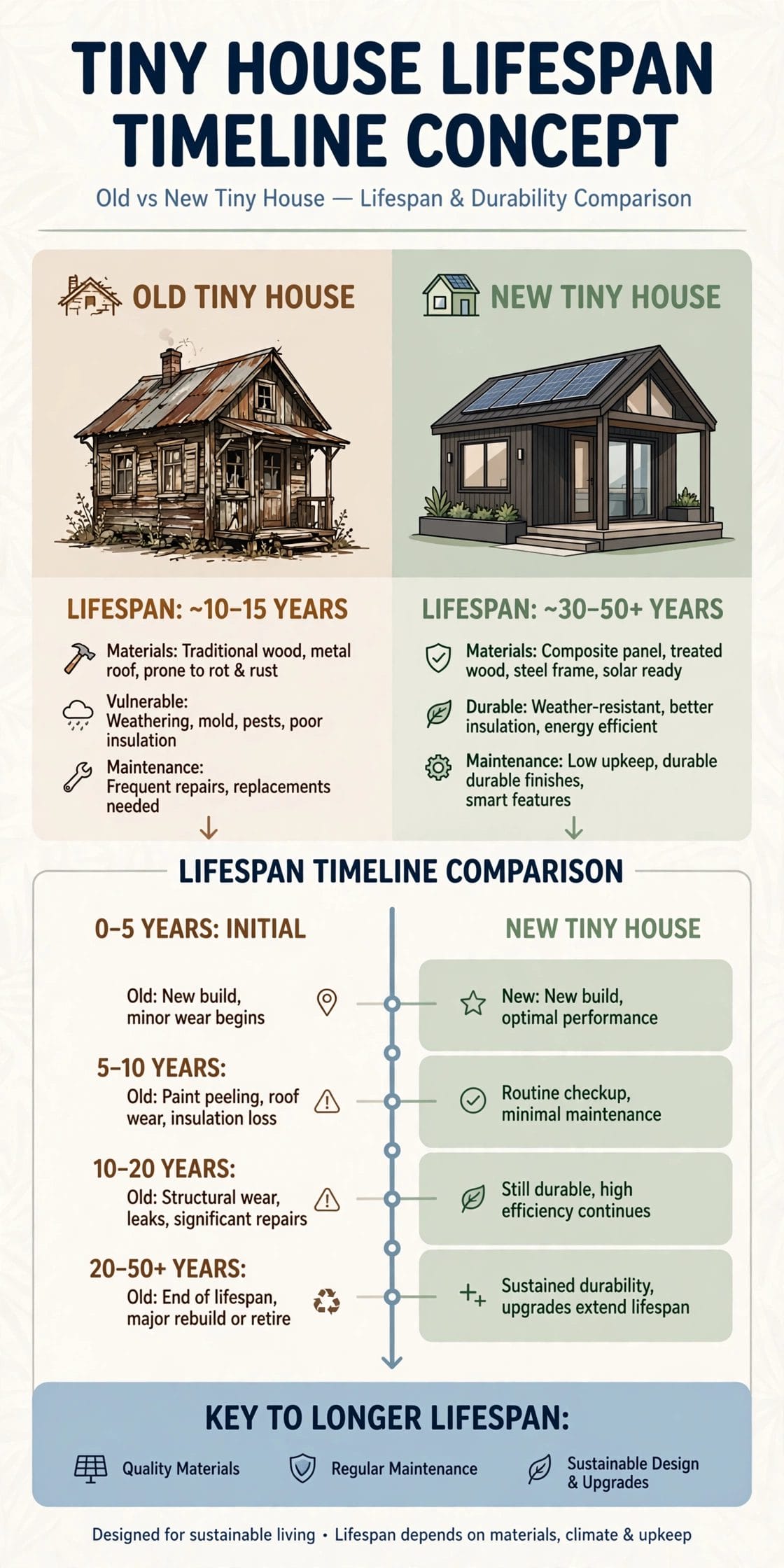 tiny house lifespan by build type