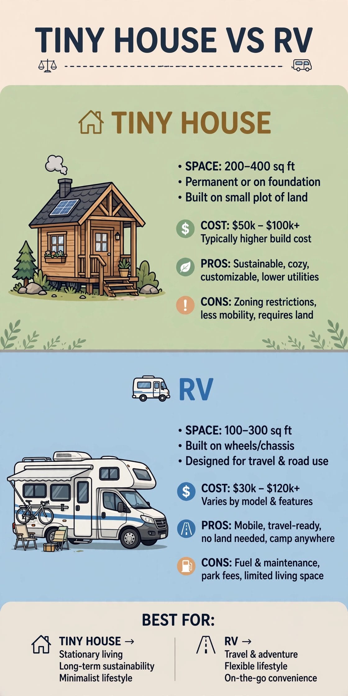 tiny house vs rv living comparison