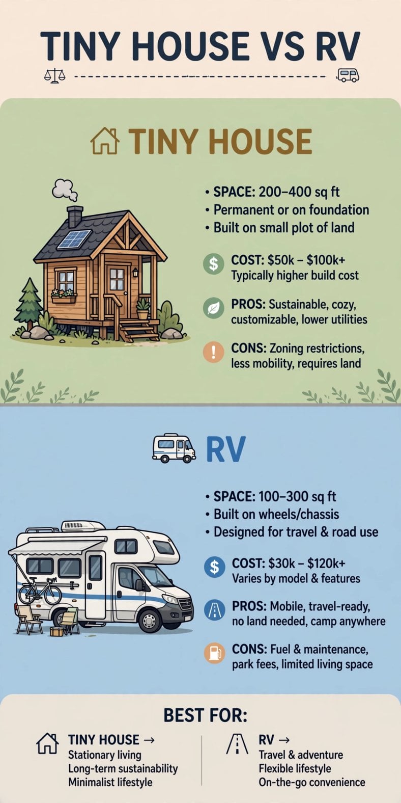 tiny house vs rv living comparison