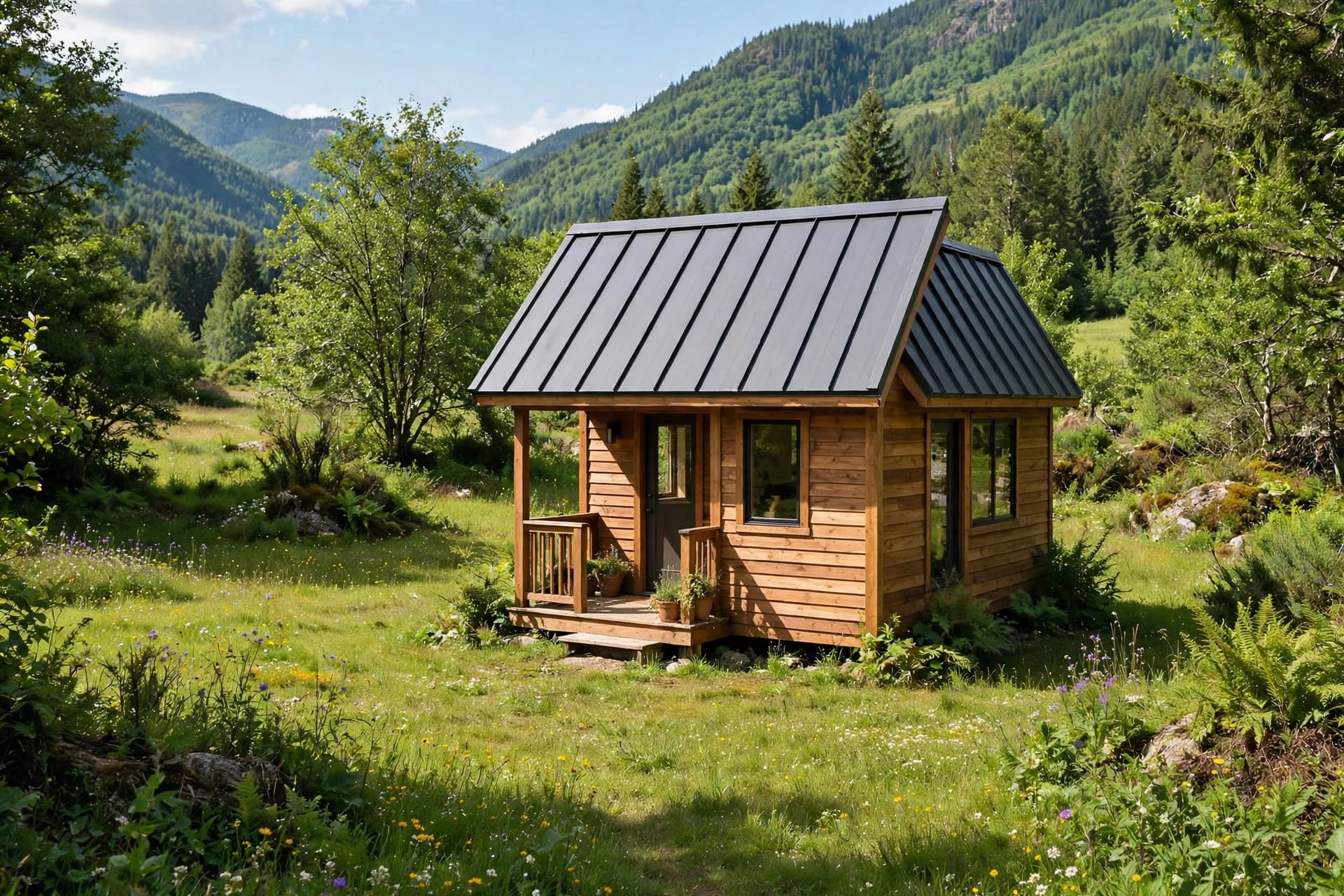metal roof vs shingles tiny house
