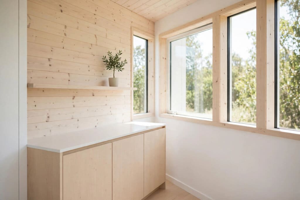 minimalist tiny house interior