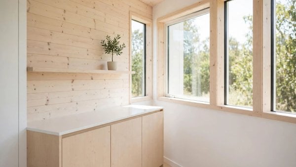 minimalist tiny house interior