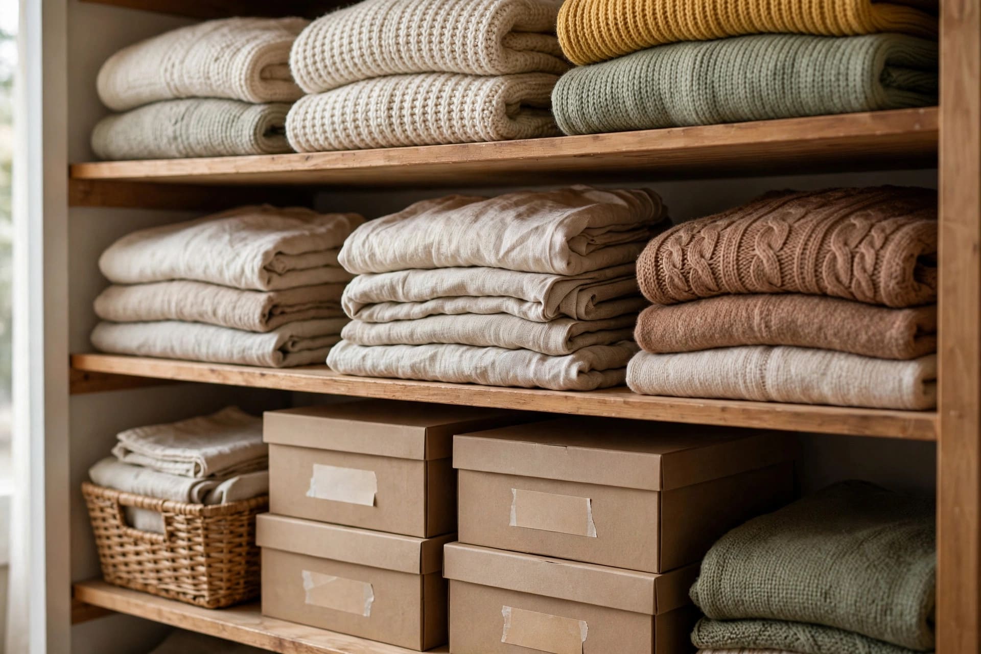 minimum closet depth: sliding doors opening onto a shallow, well-organised wardrobe