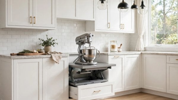 kitchenaid mixer cabinet lift with drawer
