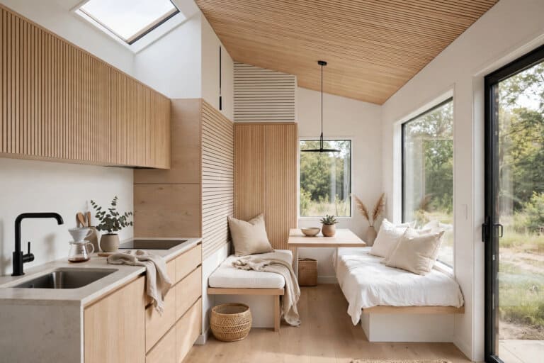 Modern Tiny House Interior Design: Clean Lines for Compact Living Modern tiny house interior design