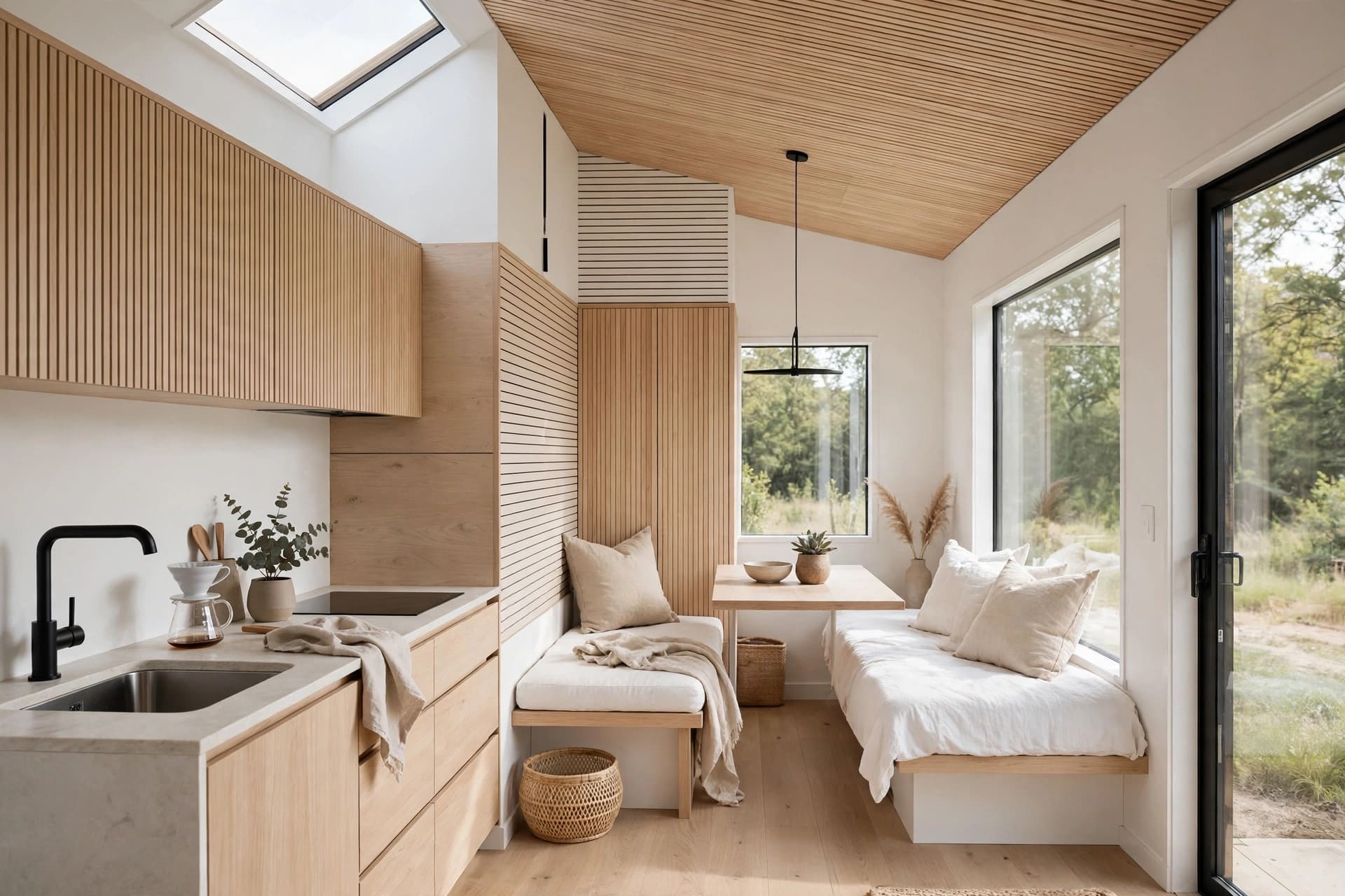 Modern tiny house interior design