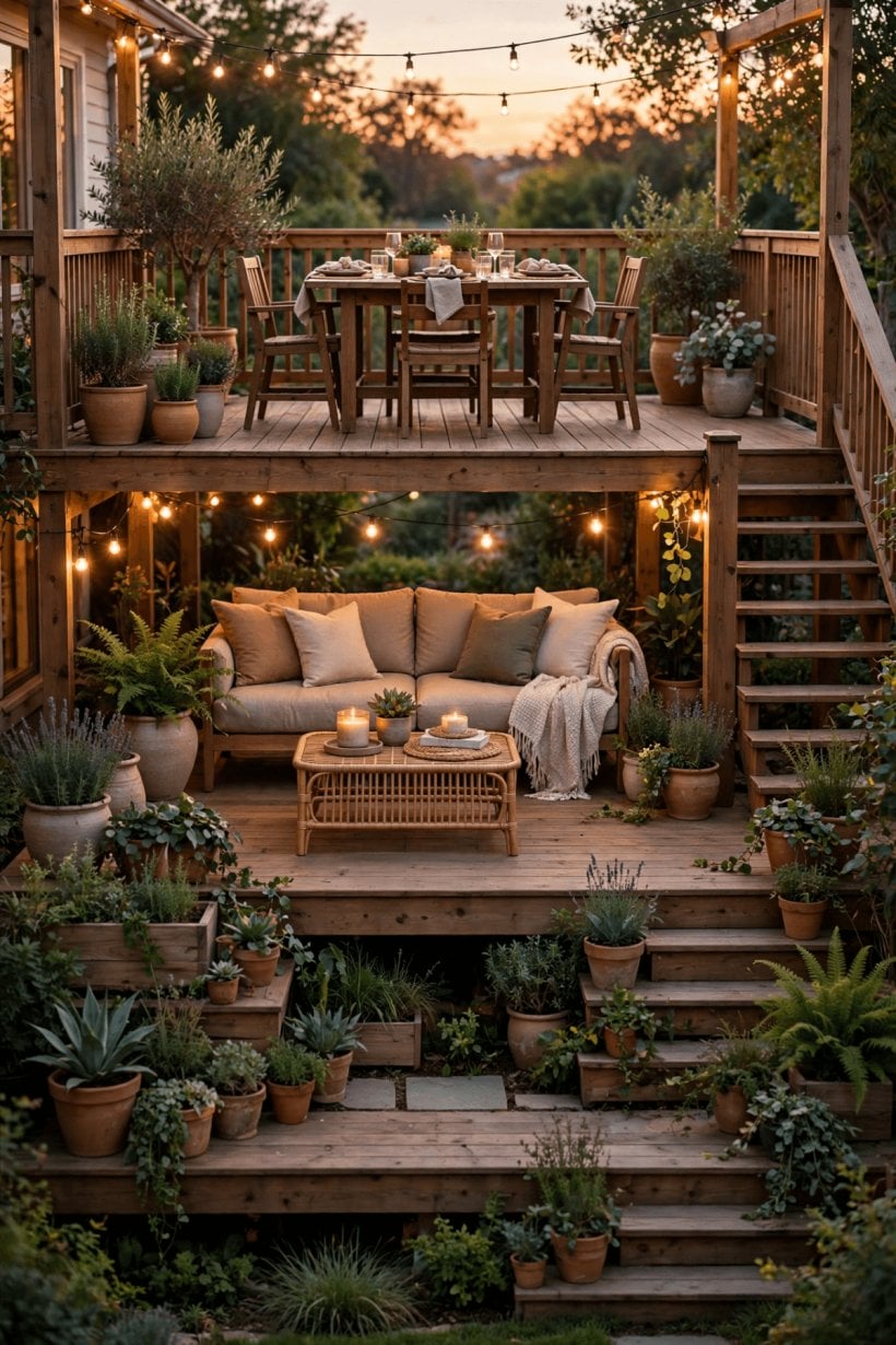 multi tier deck
