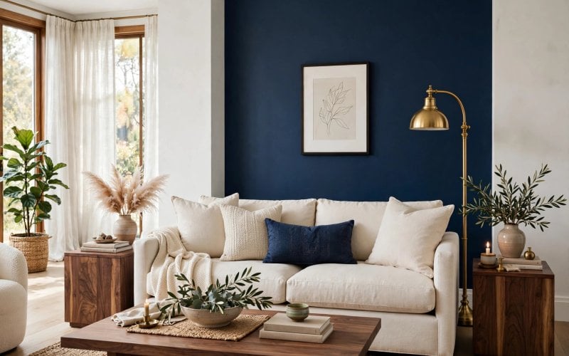 navy blue walls