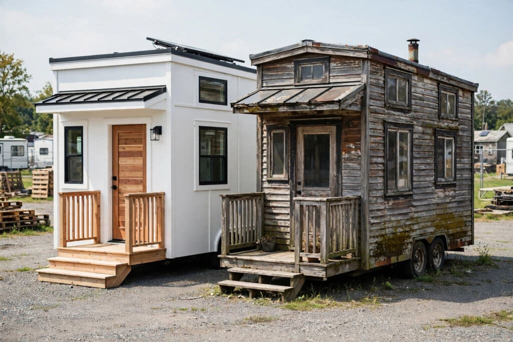 new vs used tiny house buying