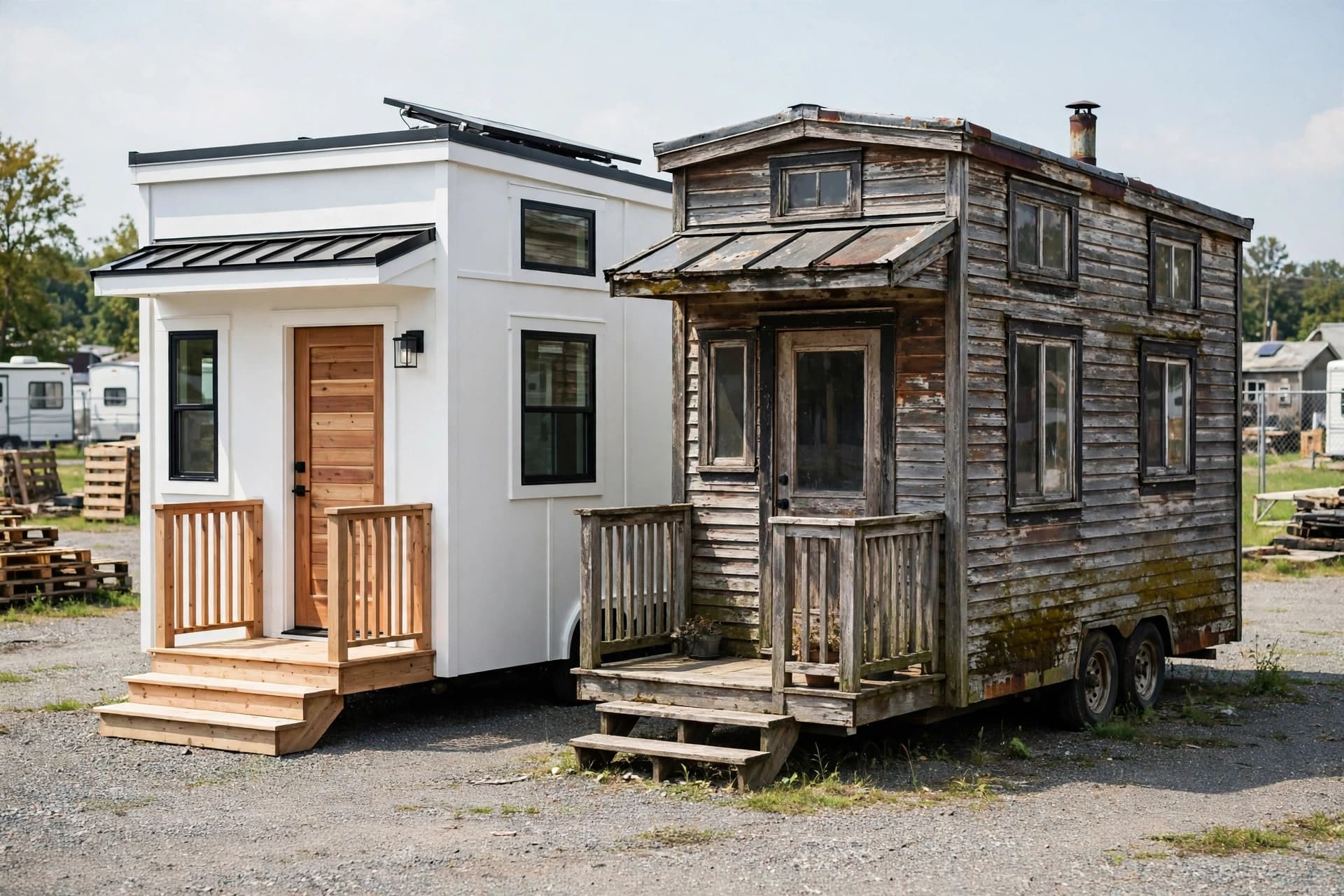 new vs used tiny house buying
