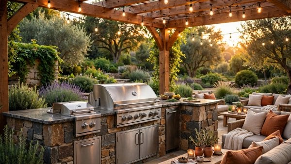 built in outdoor grills designs