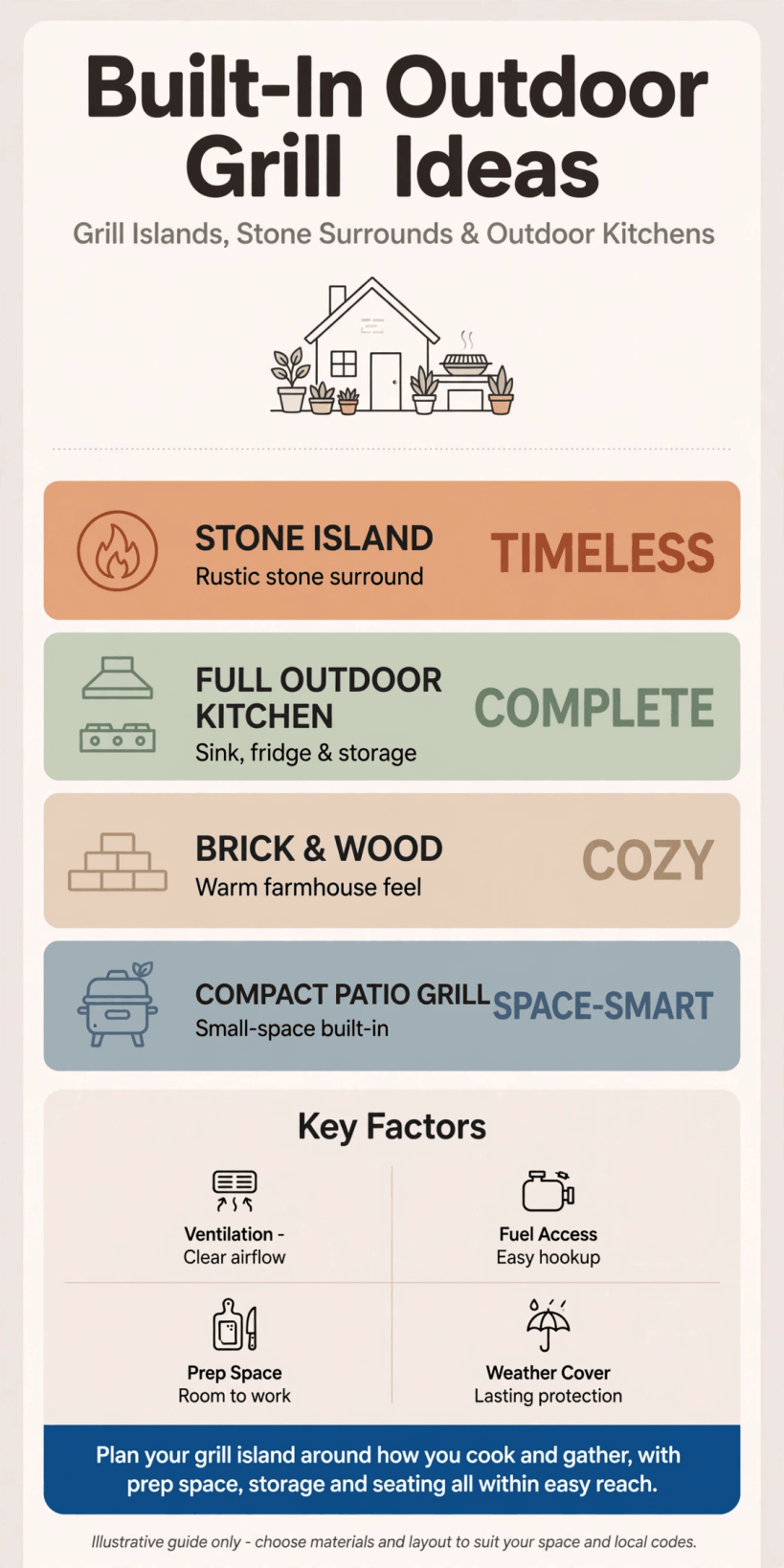 built in outdoor grills designs