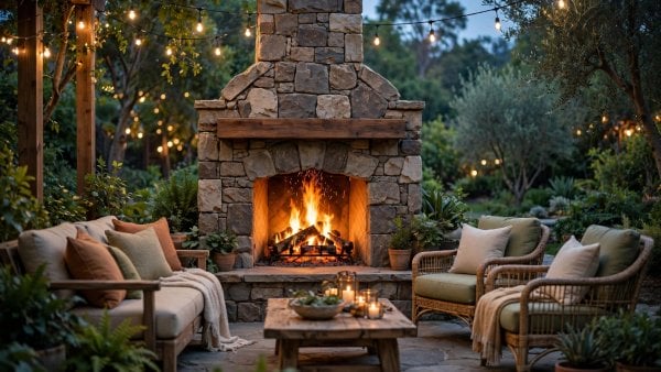outdoor fireplace pictures