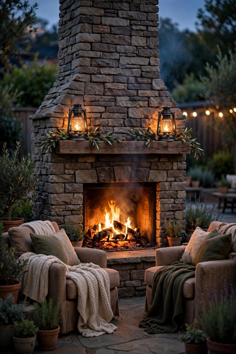 outdoor fireplace pictures