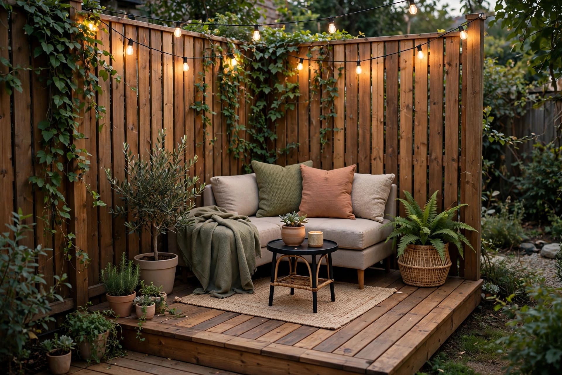 outdoor living spaces: zoned patio layout example