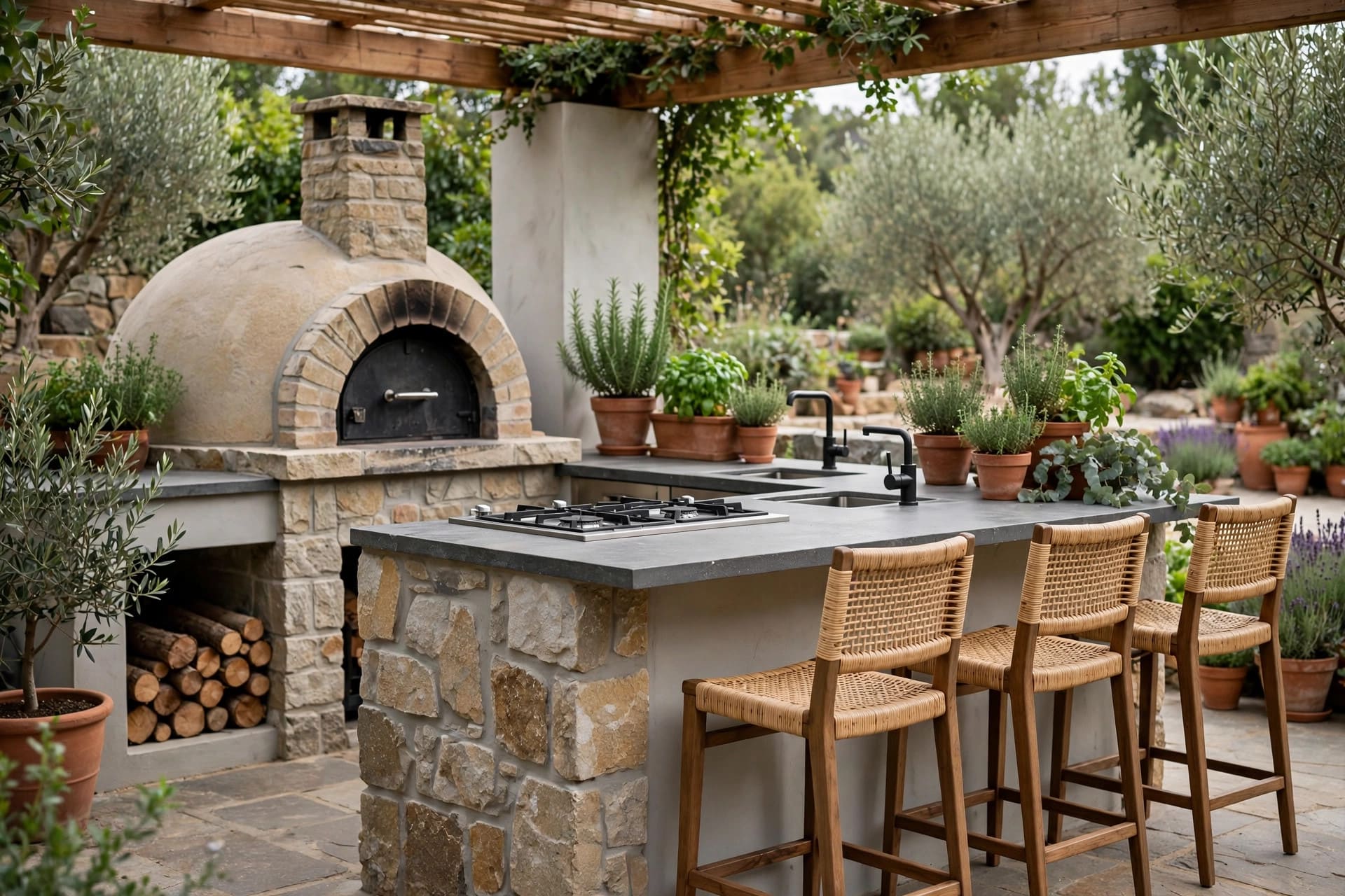 outdoor living spaces: fire pit seating circle example
