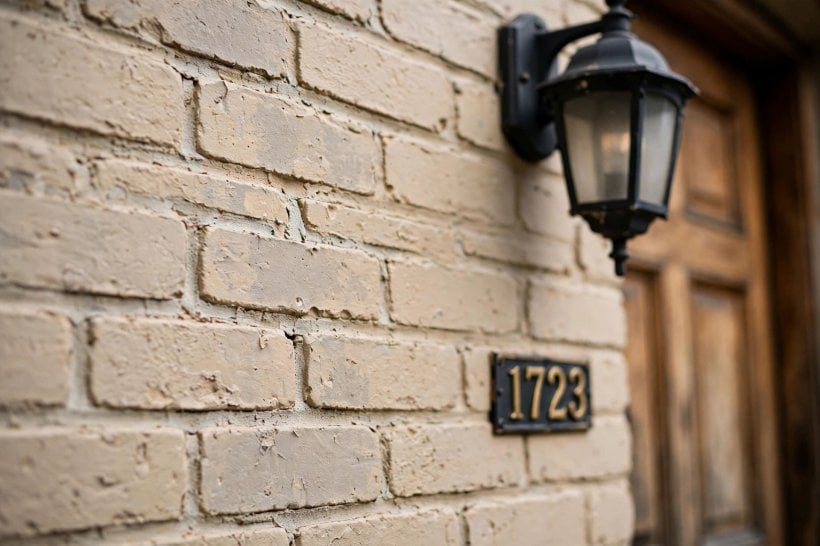 painted brick houses: smooth painted finish keeping brick texture visible
