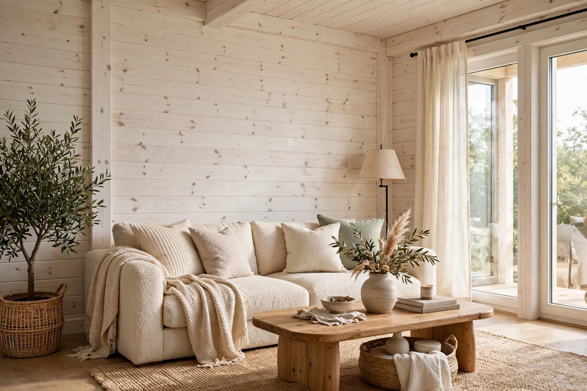 painted wood walls