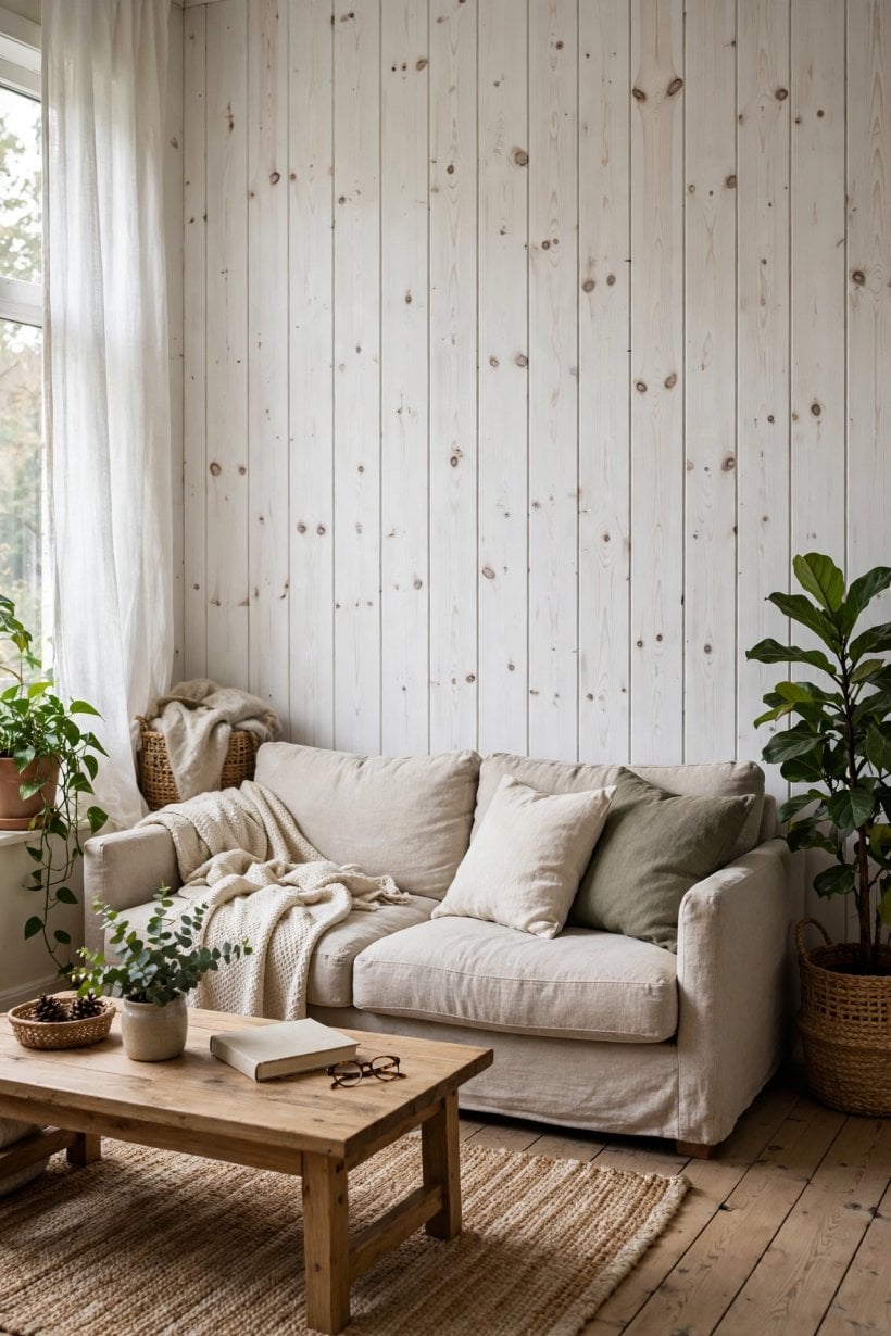 painted wood walls