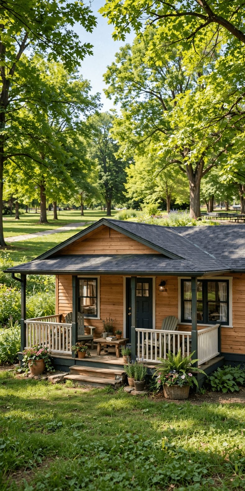 Park model tiny homes for sale — pin graphic on the ANSI standard, the 400 sq ft cap and park placement
