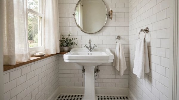 bathrooms with pedestal sinks