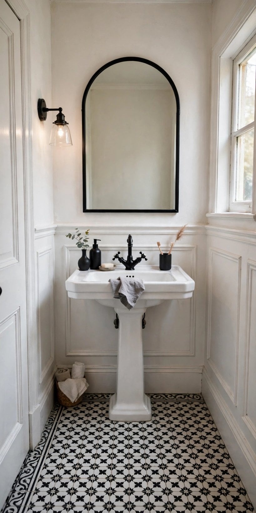 bathrooms with pedestal sinks