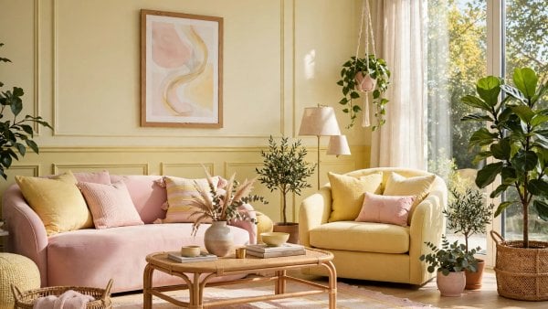 pink and yellow