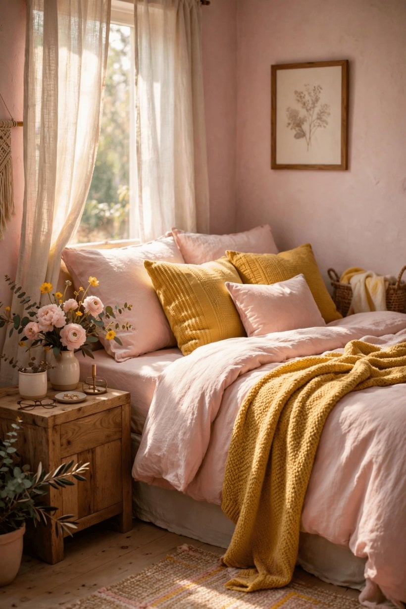 pink and yellow