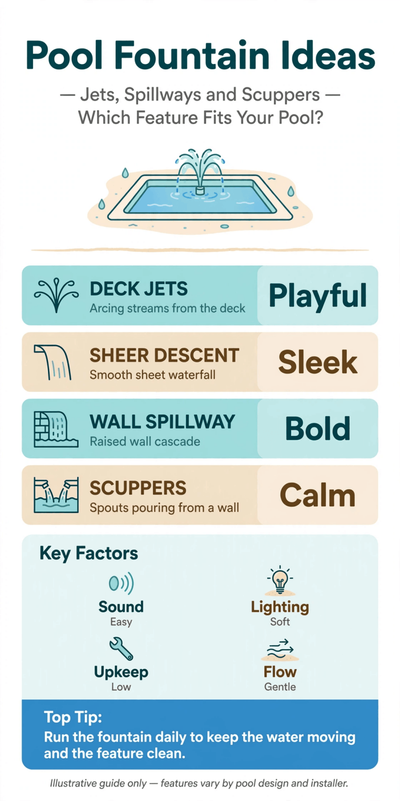 pool fountain ideas
