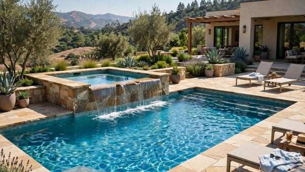 pool designs with spa