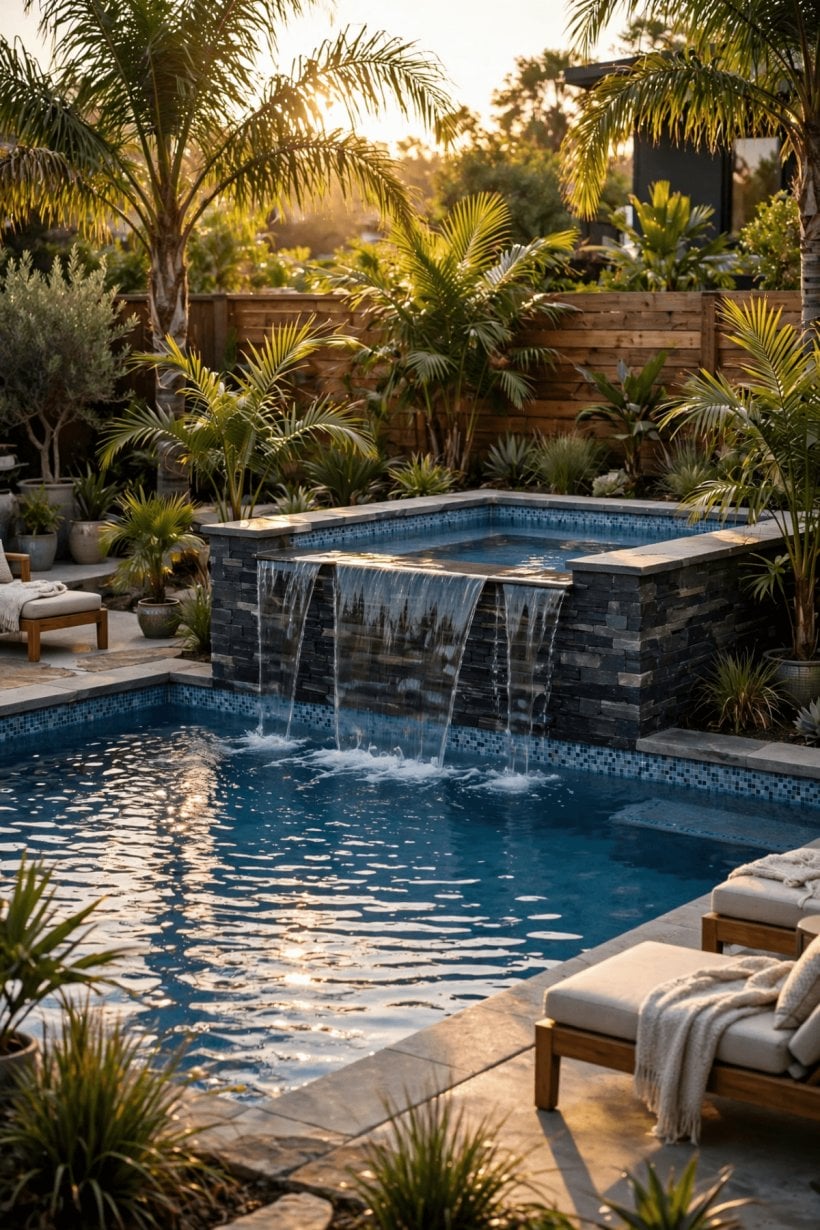 pool designs with spa