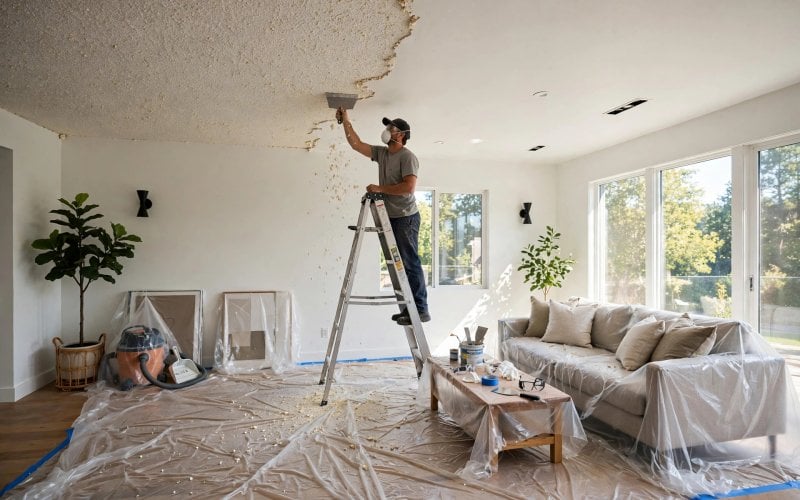 popcorn ceiling removal cost