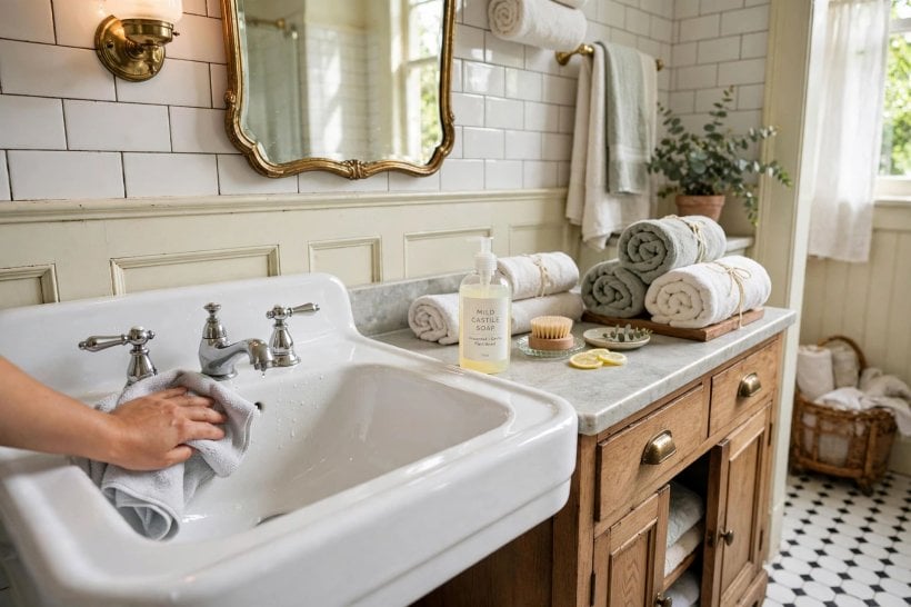 restore porcelain sink: caring for the finished basin in daily use
