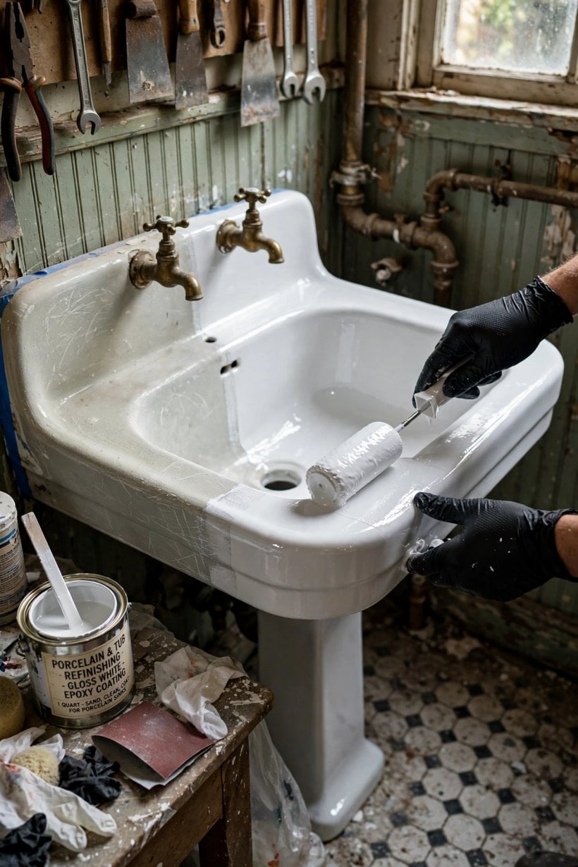restore porcelain sink