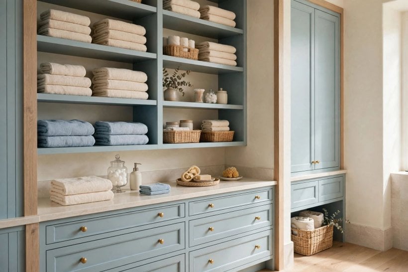 bathroom dimensions: clear walkways and comfortable clearance in front of a double vanity