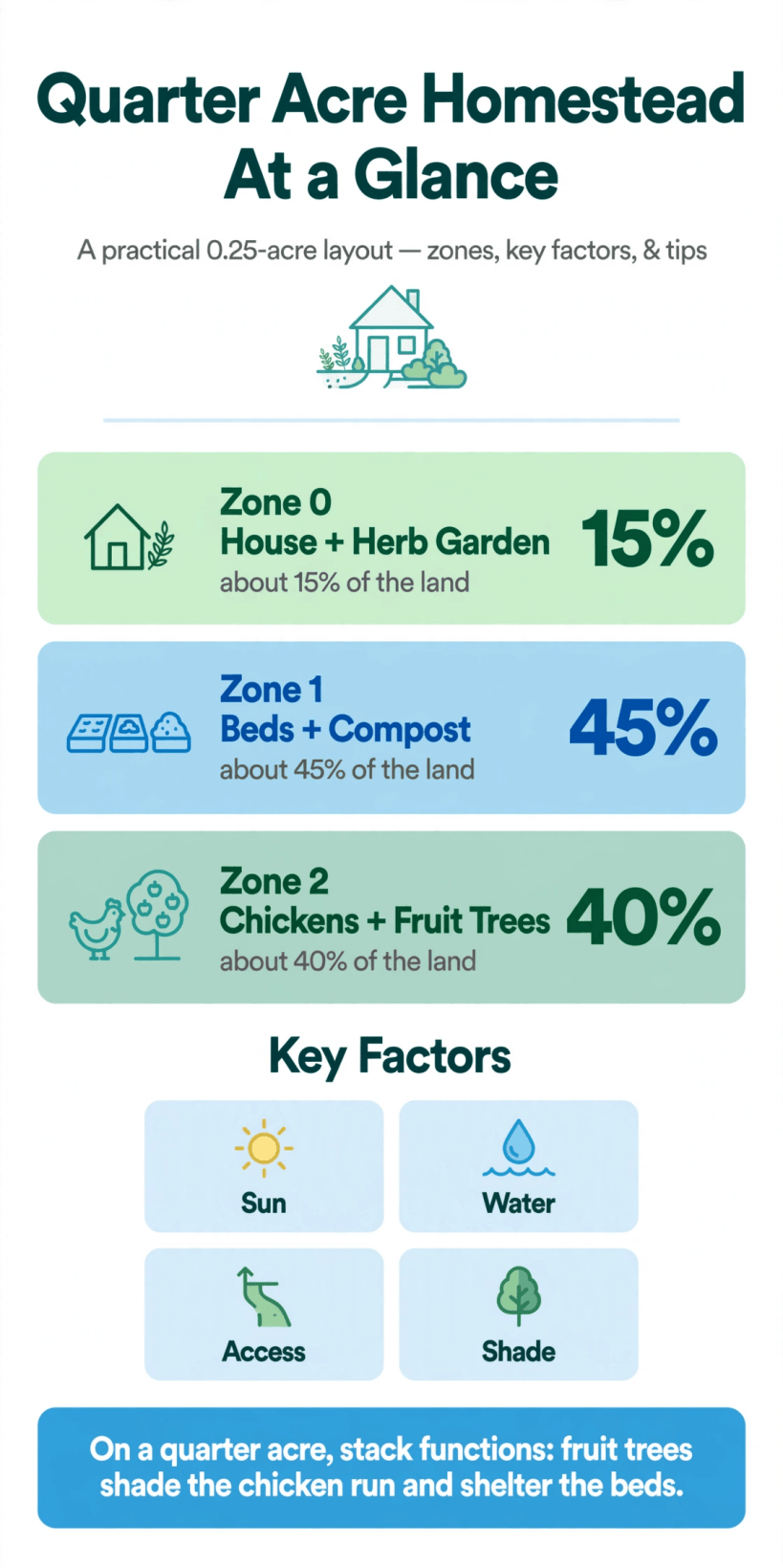 quarter acre farm layout