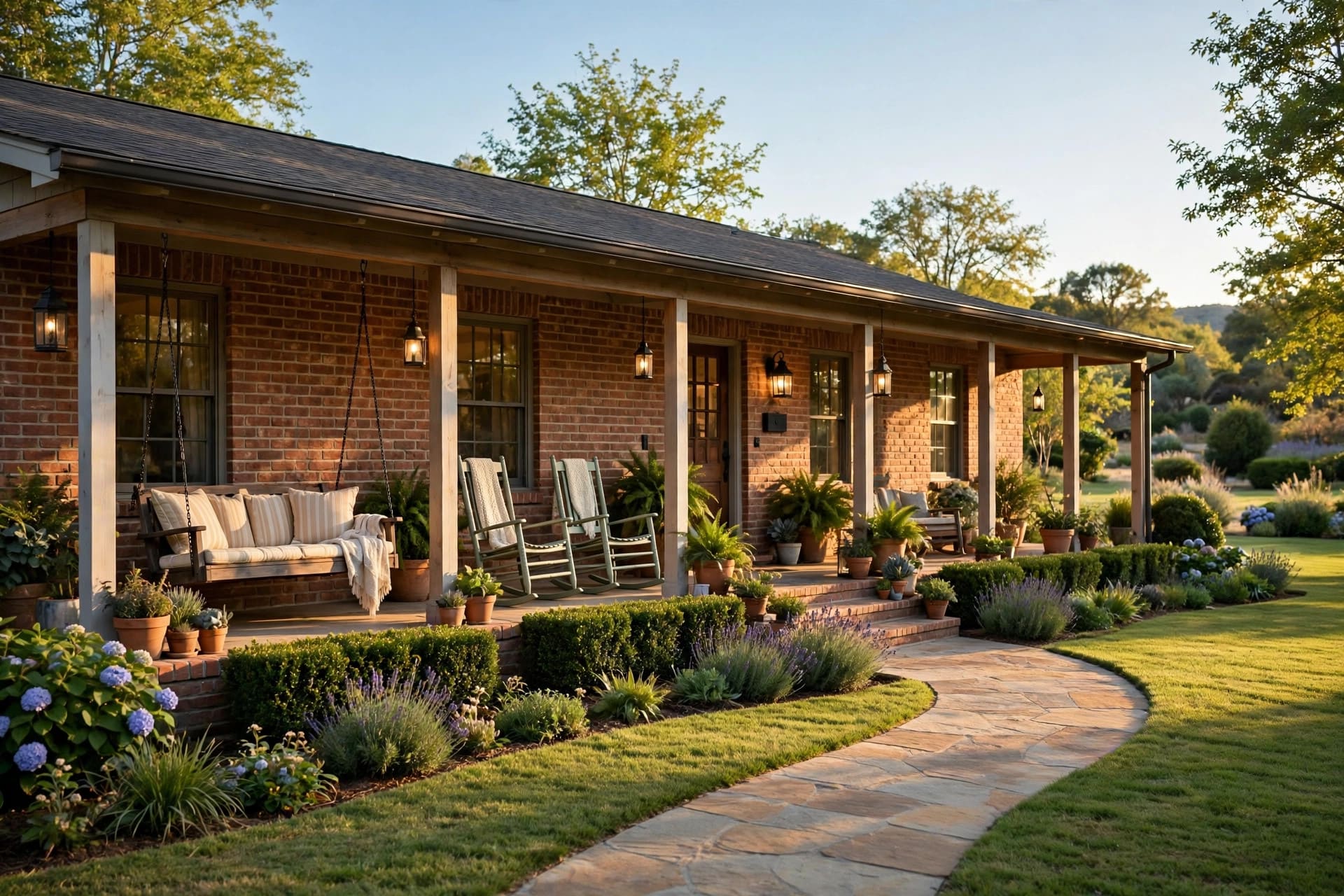 front porch ideas for ranch style homes