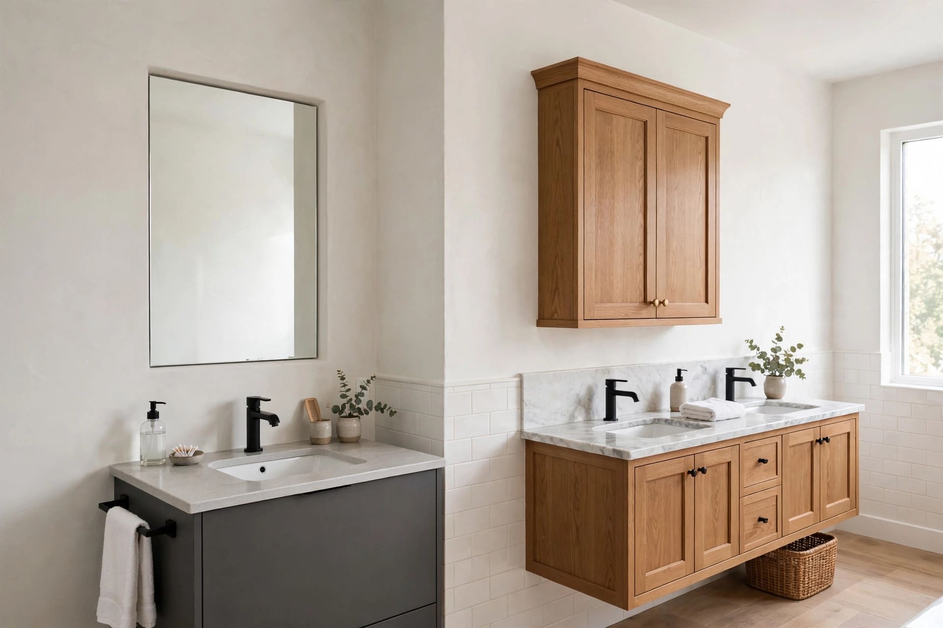 recessed medicine cabinet: checking the wall before cutting the opening