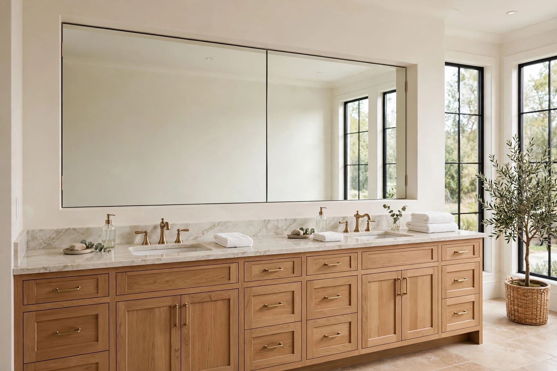 recessed medicine cabinet: level cabinet with the door closed flush