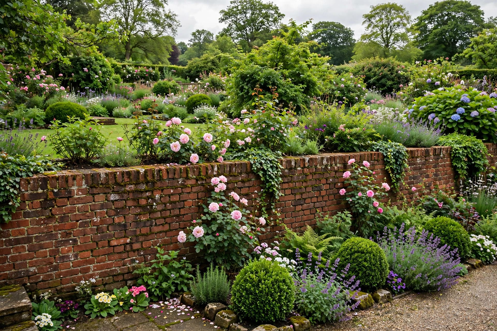 retaining wall ideas: gravel drainage layer behind a newly built wall