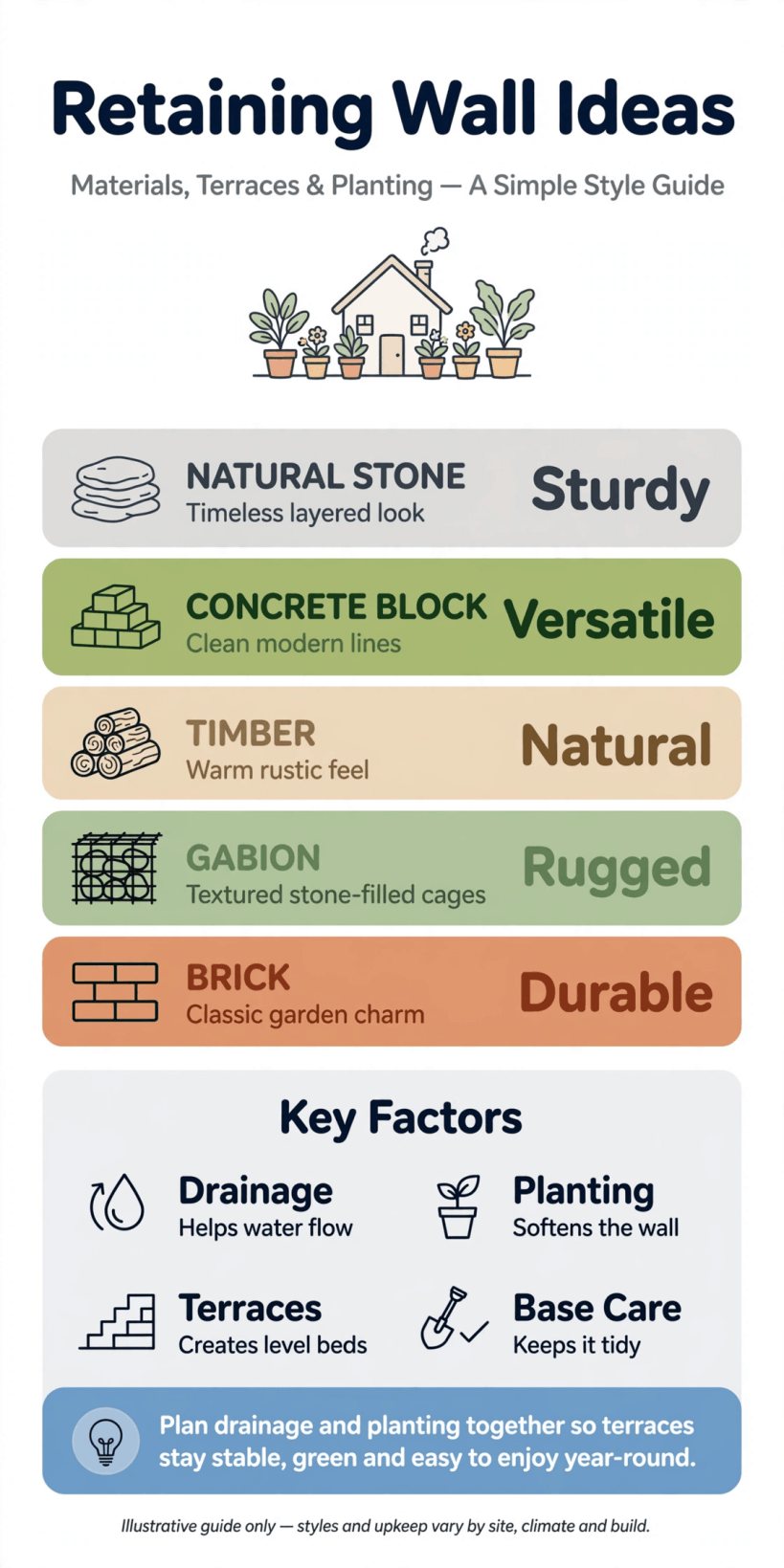 retaining wall ideas
