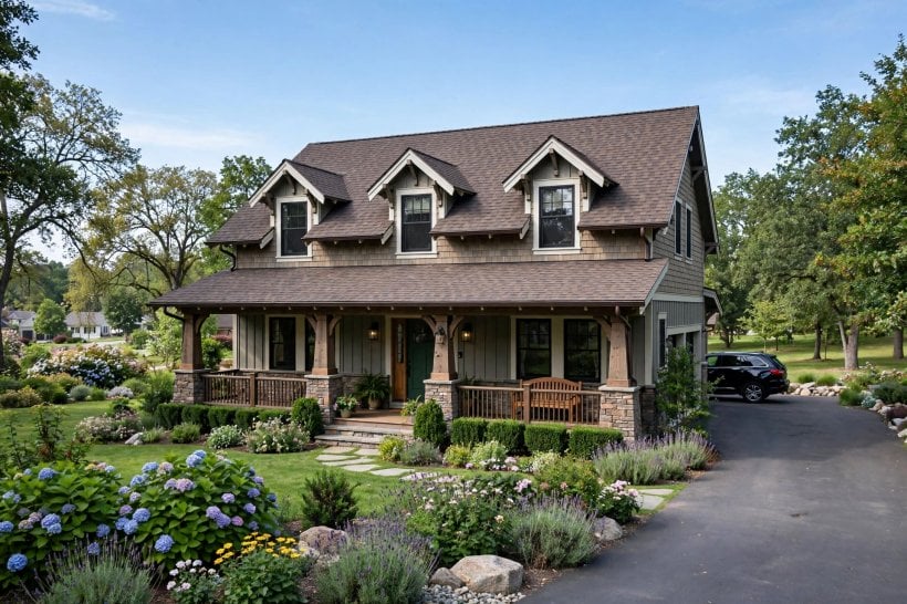 home addition ideas: extension roof line and brickwork matched to the original house
