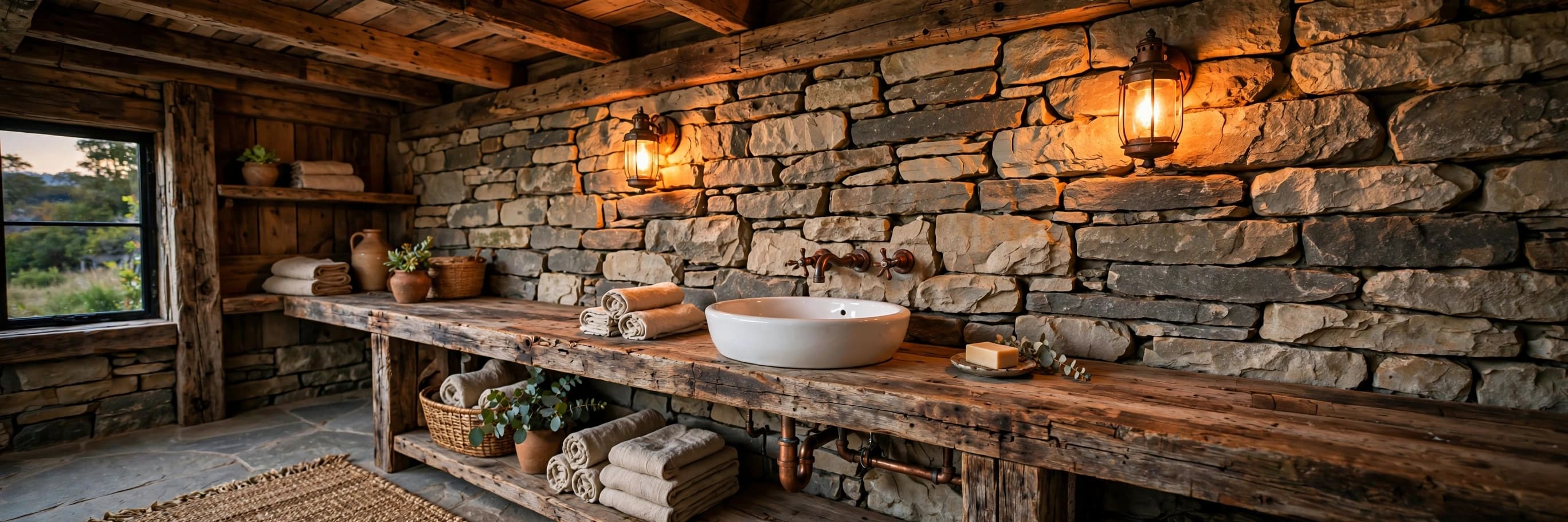 rustic bathroom