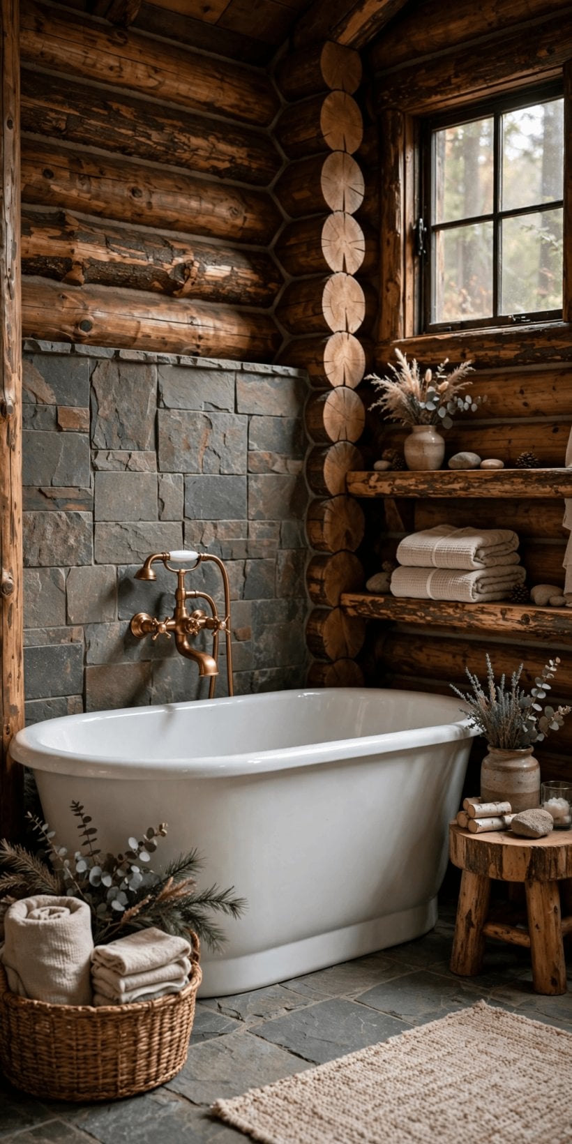rustic bathroom