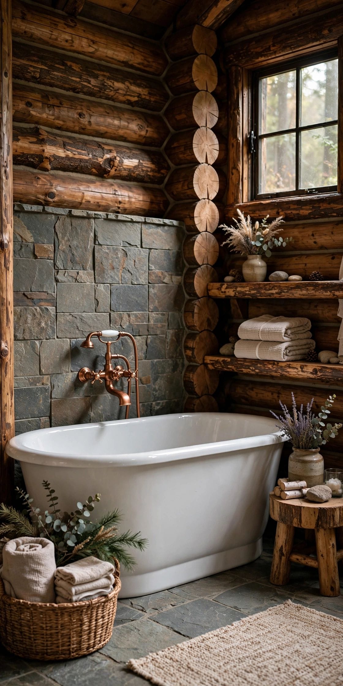 rustic bathroom