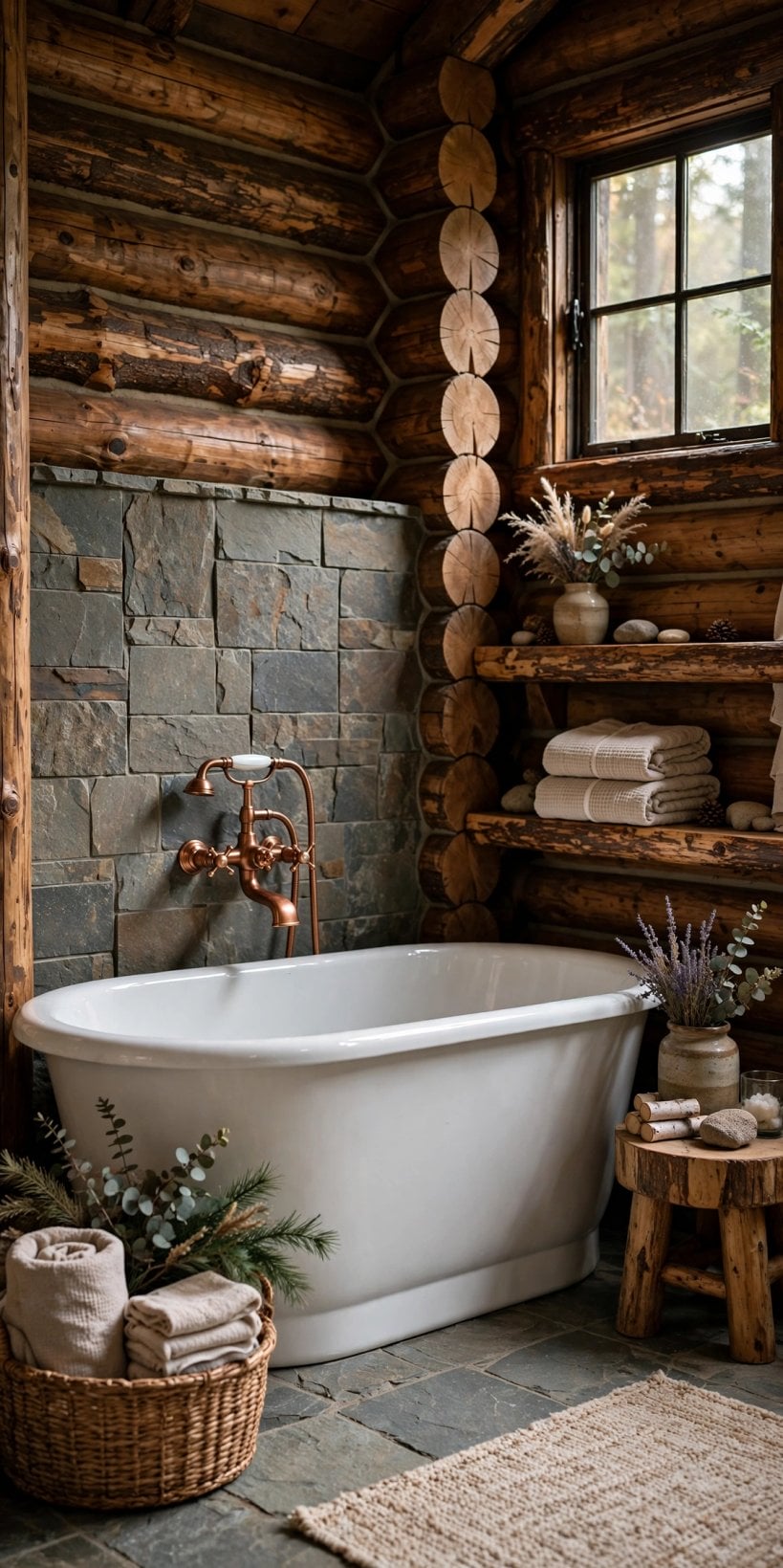rustic bathroom