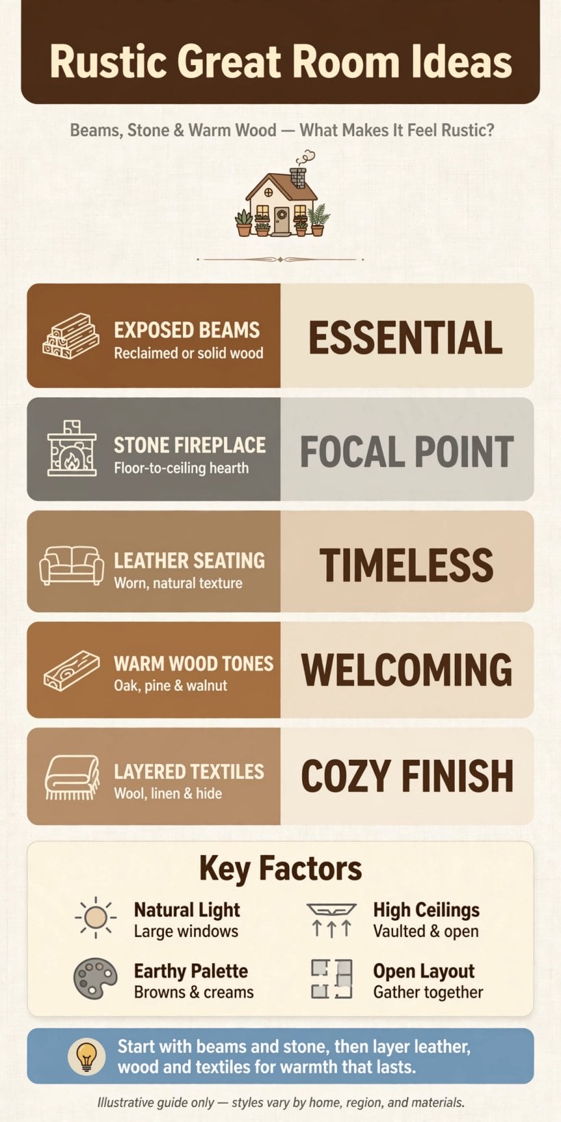 rustic great room ideas