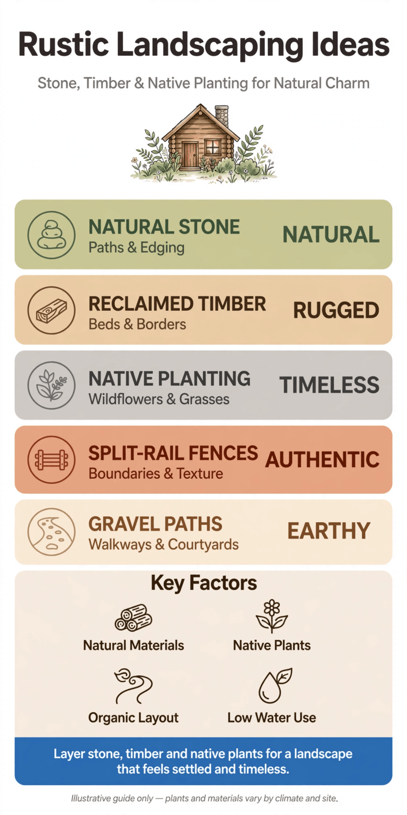 rustic landscaping