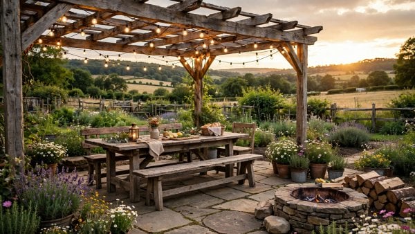 diy country outdoor patio